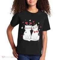 Cute Cats Kittens & Hearts Valentines Day Gift Kids T-Shirt thumb 2