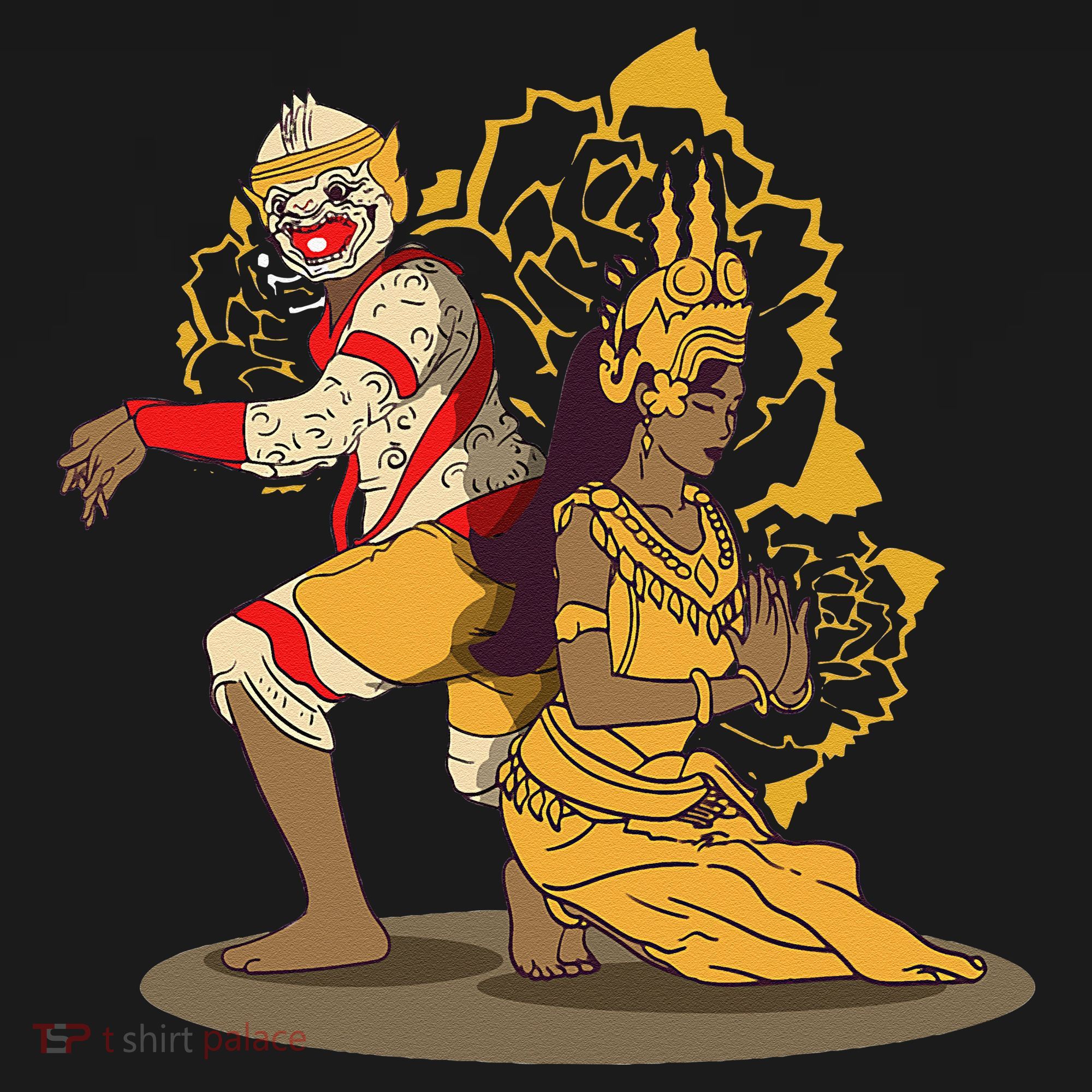Cambodia Cambodian Khmer Traditional Dance Reamker Apsara Tank Top