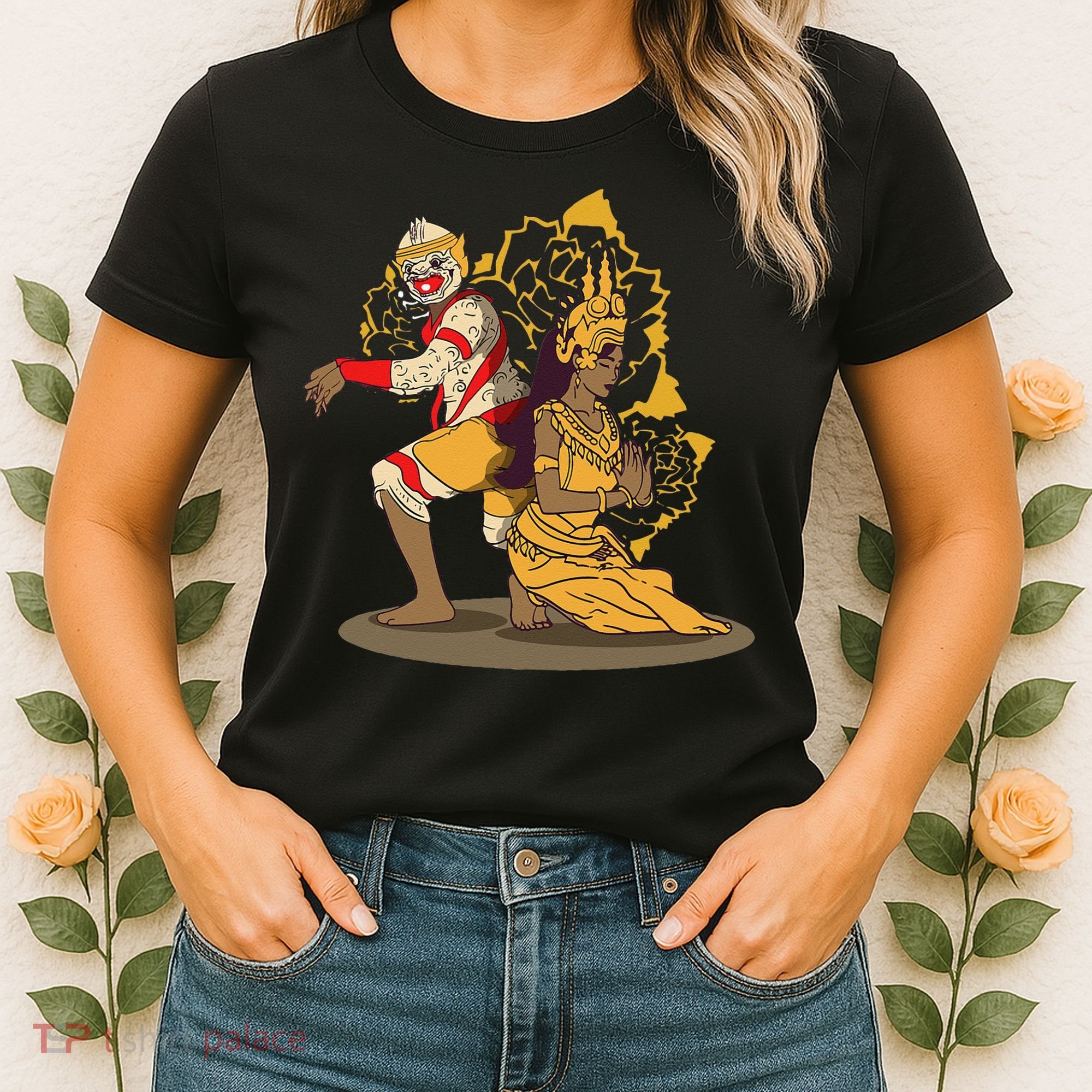 Cambodia Cambodian Khmer Traditional Dance Reamker Apsara Women's T-Shirt