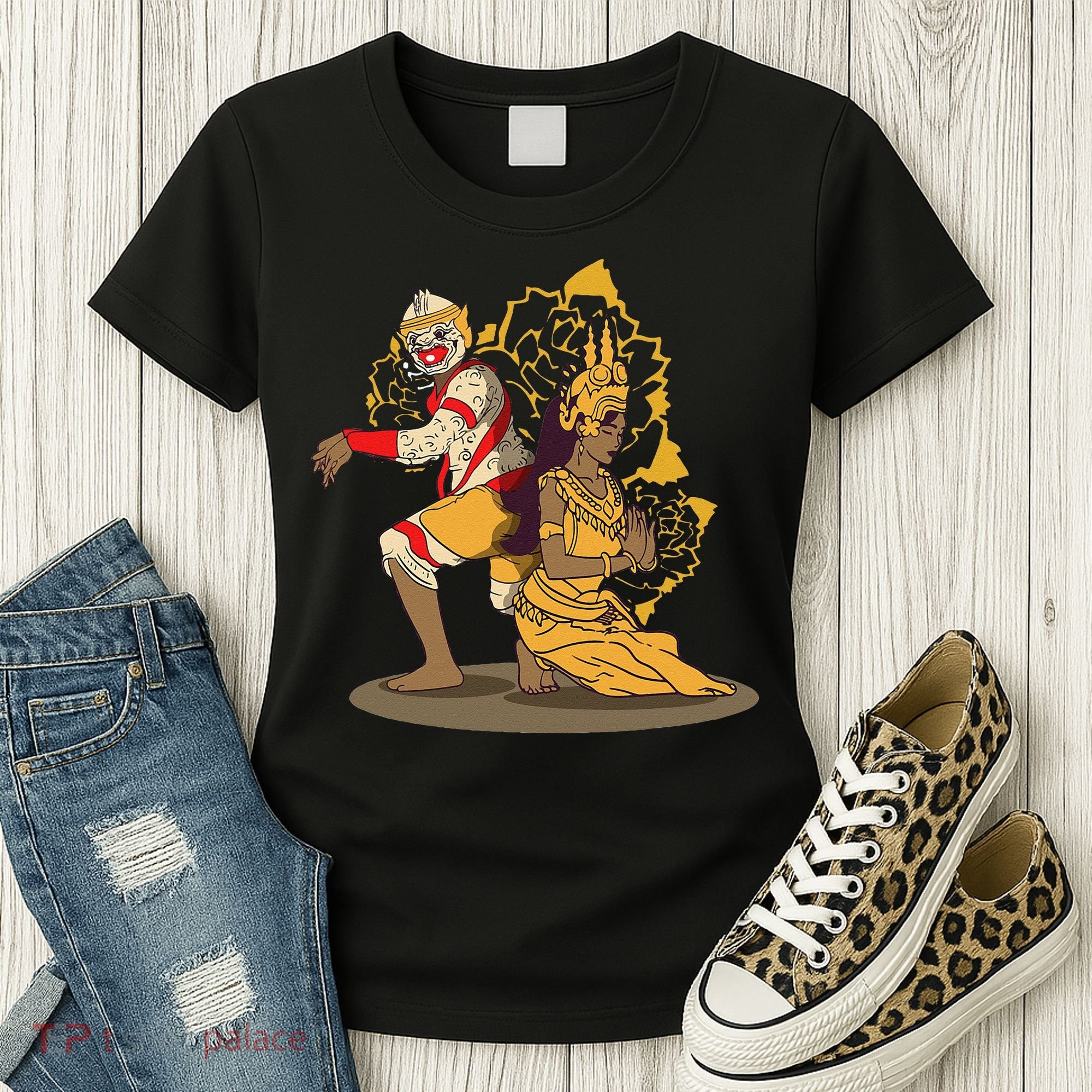 Cambodia Cambodian Khmer Traditional Dance Reamker Apsara Women's T-Shirt