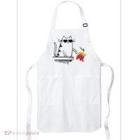Cool Cat Knock Over Trump Elephant Hair 2024 Harris Walz Apron thumb 0