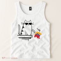 Cool Cat Knock Over Trump Elephant Hair 2024 Harris Walz Tank Top thumb 2