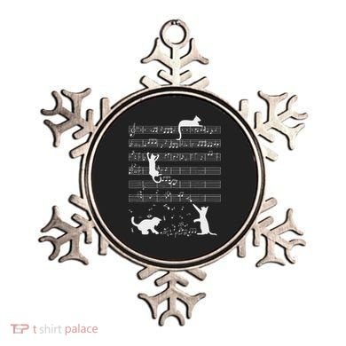 Cute Cat Kitty Playing Music Note Funny Clef Musician Art Ornament