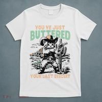 Cute Cowboy Kitten YouVe Just Buttered Your Last Biscuit T-Shirt thumb 5