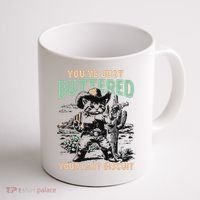 Cute Cowboy Kitten YouVe Just Buttered Your Last Biscuit Coffee Mug thumb 1