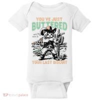 Cute Cowboy Kitten YouVe Just Buttered Your Last Biscuit Baby Bodysuit thumb 0