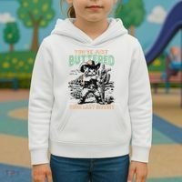 Cute Cowboy Kitten YouVe Just Buttered Your Last Biscuit Kids Hoodie thumb 3