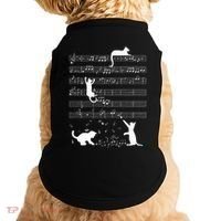 Cute Cat Kitty Playing Music Note Doggie Tank thumb 0