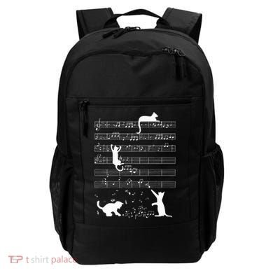 Cute Cat Kitty Playing Music Note Backpack