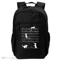 Cute Cat Kitty Playing Music Note Backpack thumb 0