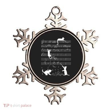 Cute Cat Kitty Playing Music Note Ornament