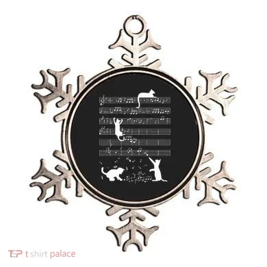 Cute Cat Kitty Playing Music Note Ornament