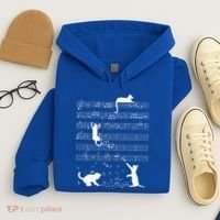 Cute Cat Kitty Playing Music Note Hoodie thumb 4