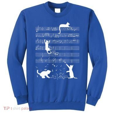 Cute Cat Kitty Playing Music Note Sweatshirt