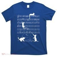 Cute Cat Kitty Playing Music Note T-Shirt thumb 0