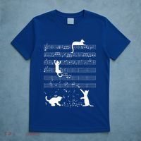 Cute Cat Kitty Playing Music Note T-Shirt thumb 5