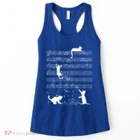 Cute Cat Kitty Playing Music Note Women's Tank Top thumb 0