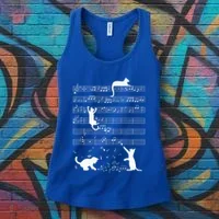 Cute Cat Kitty Playing Music Note Women's Tank Top thumb 3
