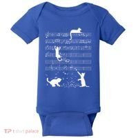 Cute Cat Kitty Playing Music Note Baby Bodysuit thumb 0