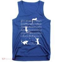 Cute Cat Kitty Playing Music Note Tank Top thumb 0