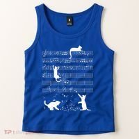 Cute Cat Kitty Playing Music Note Tank Top thumb 2