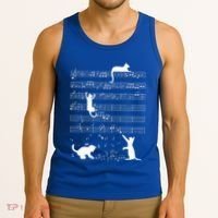 Cute Cat Kitty Playing Music Note Tank Top thumb 3