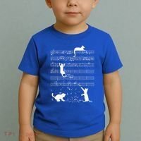 Cute Cat Kitty Playing Music Note Toddler T-Shirt thumb 2