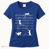 Cute Cat Kitty Playing Music Note Women's T-Shirt thumb 0