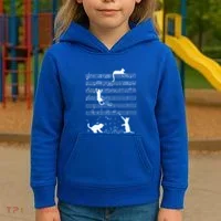 Cute Cat Kitty Playing Music Note Kids Hoodie thumb 3