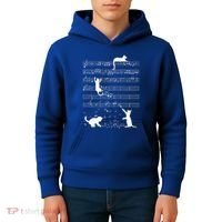Cute Cat Kitty Playing Music Note Kids Hoodie thumb 4