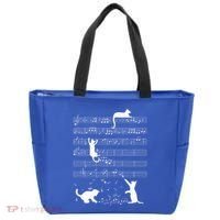 Cute Cat Kitty Playing Music Note Tote Bag thumb 0
