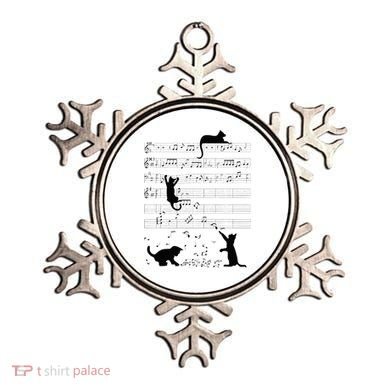 Cute Cat Kitty Playing Music Note Clef Musician Art Ornament