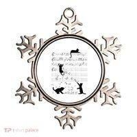 Cute Cat Kitty Playing Music Note Clef Musician Art Ornament thumb 0
