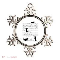 Cute Cat Kitty Playing Music Note Clef Musician Art Ornament thumb 0