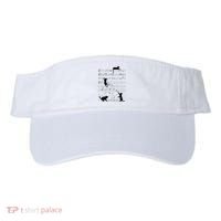 Cute Cat Kitty Playing Music Note Clef Musician Art Visor thumb 0