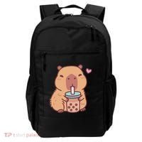 Cute Capybara Kawaii Anime Drinking Bubble Tea Lover Backpack thumb 0
