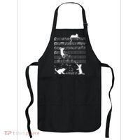 Cute Cat Kitty Playing Music Gift Clef Piano Musician Art Gift Apron thumb 0