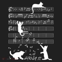 Cute Cat Kitty Playing Music Gift Clef Piano Musician Art Gift Beanie thumb 2
