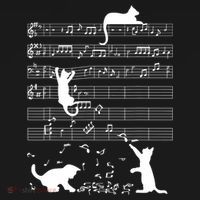 Cute Cat Kitty Playing Music Gift Clef Piano Musician Art Gift Women's Hoodie thumb 2