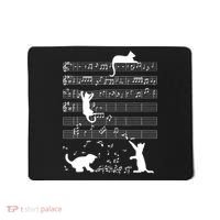 Cute Cat Kitty Playing Music Gift Clef Piano Musician Art Gift Mousepad thumb 0