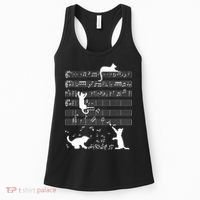 Cute Cat Kitty Playing Music Gift Clef Piano Musician Art Gift Women's Tank Top thumb 0