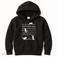 Cute Cat Kitty Playing Music Gift Clef Piano Musician Art Gift Kids Hoodie thumb 0