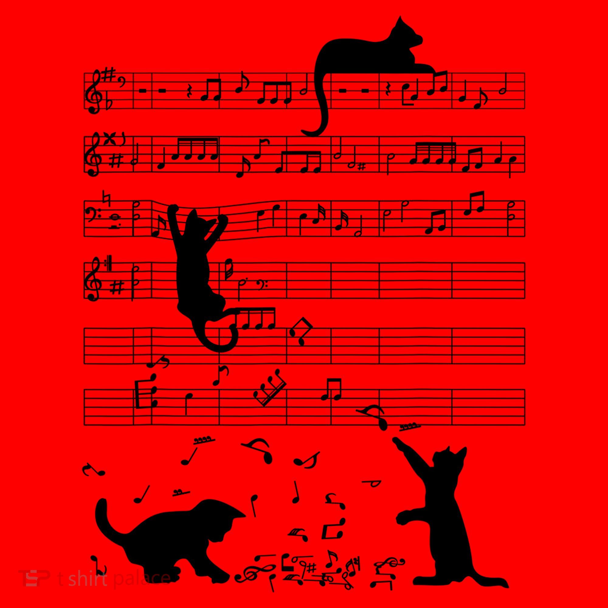 Cute Cat Kitty Playing Music Gift Clef Piano Musician Art Gift Santa Hat