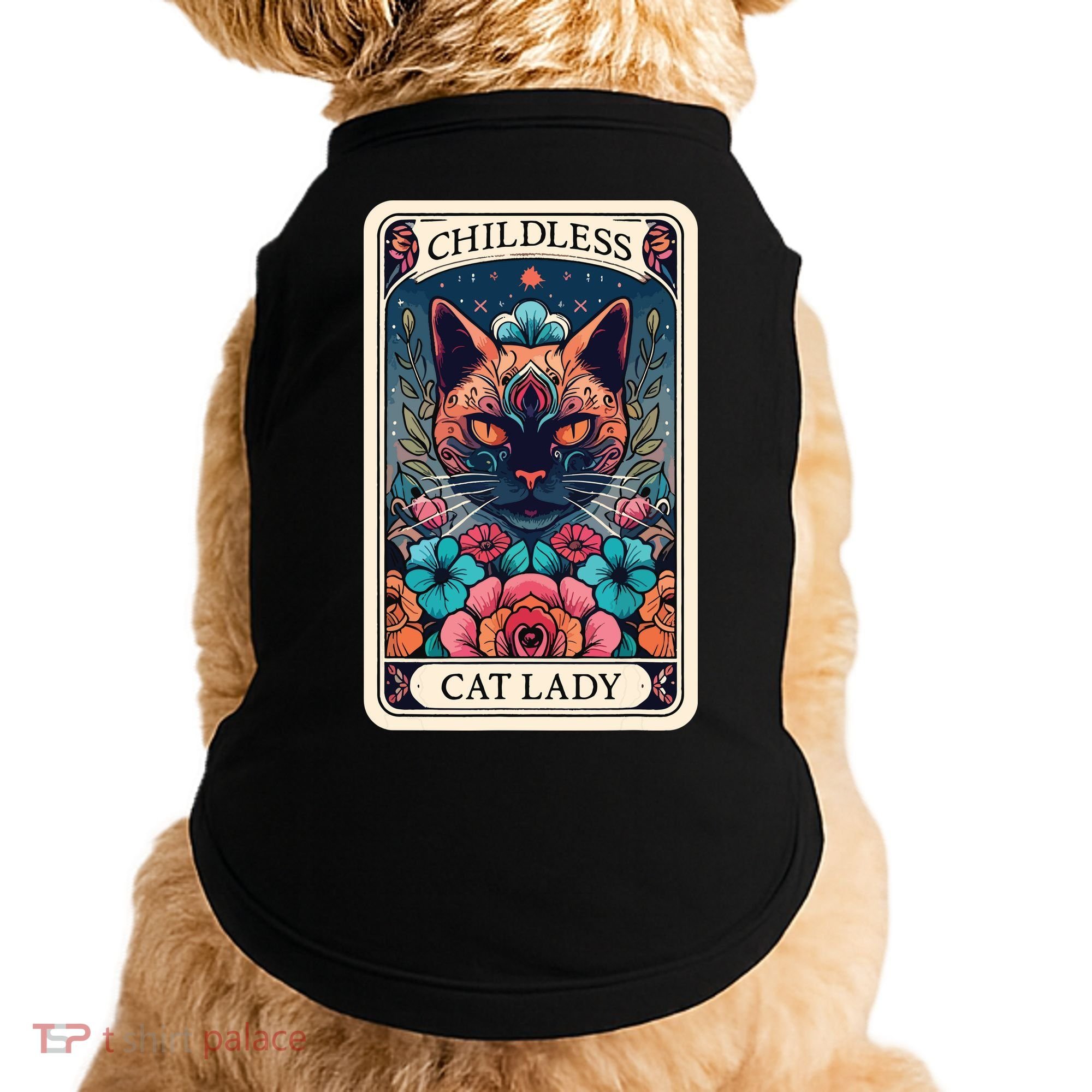 Childless Cat Lady Tarot Card Doggie Tank
