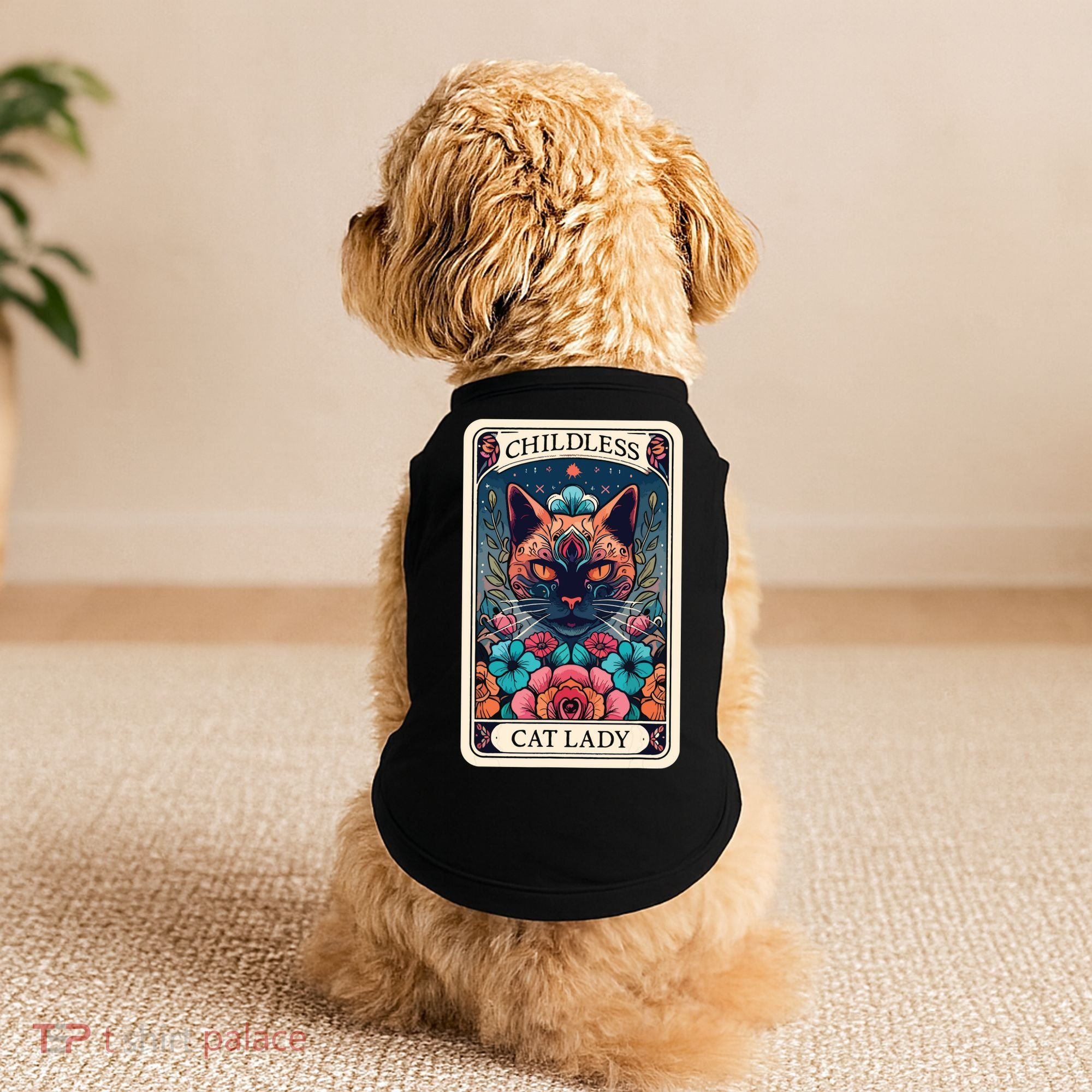 Childless Cat Lady Tarot Card Doggie Tank