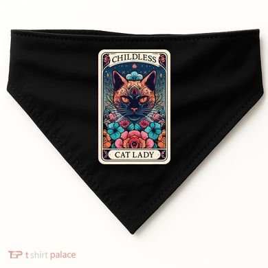Childless Cat Lady Tarot Card USA-Made Doggie Bandana