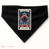 Childless Cat Lady Tarot Card USA-Made Doggie Bandana thumb 0