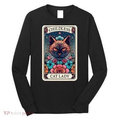 Childless Cat Lady Tarot Card Long Sleeve Shirt