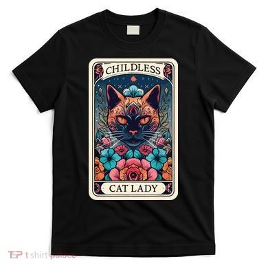Childless Cat Lady Tarot Card T-Shirt