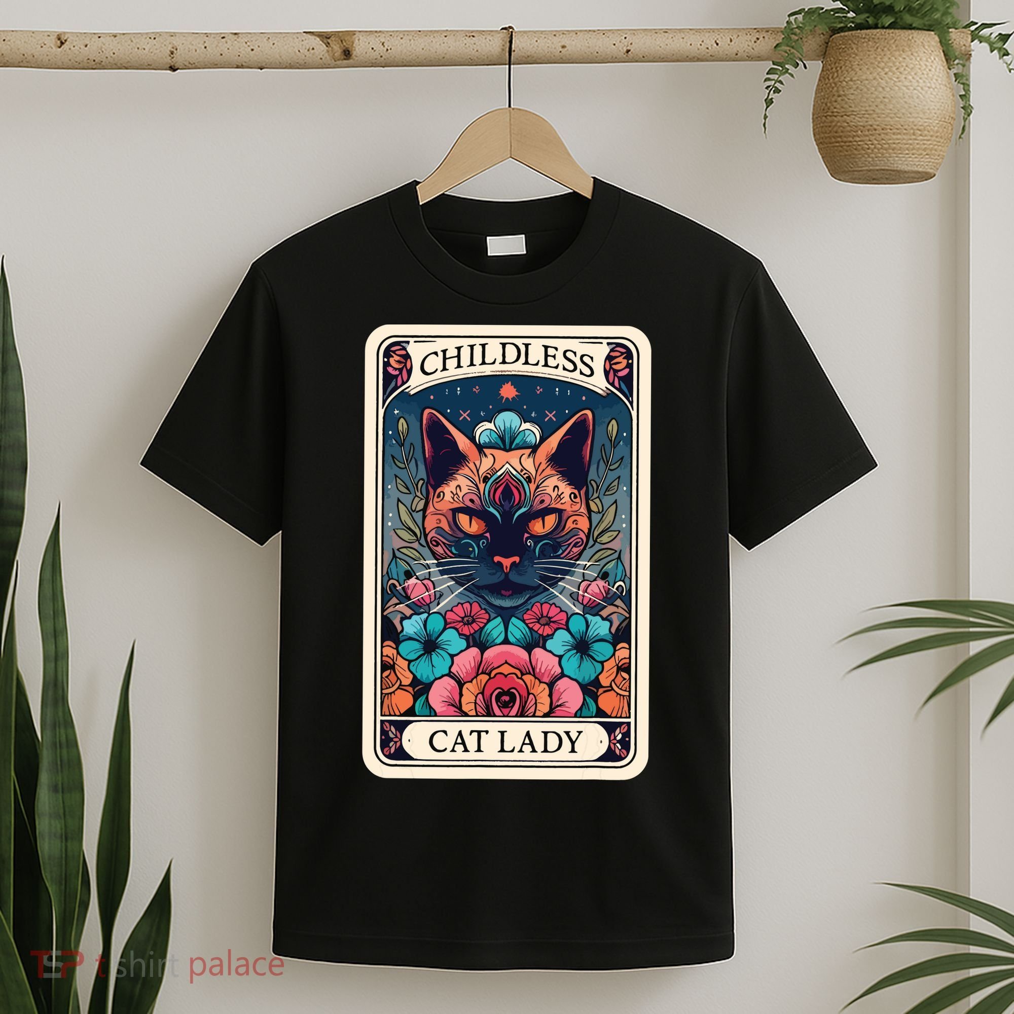 Childless Cat Lady Tarot Card T-Shirt